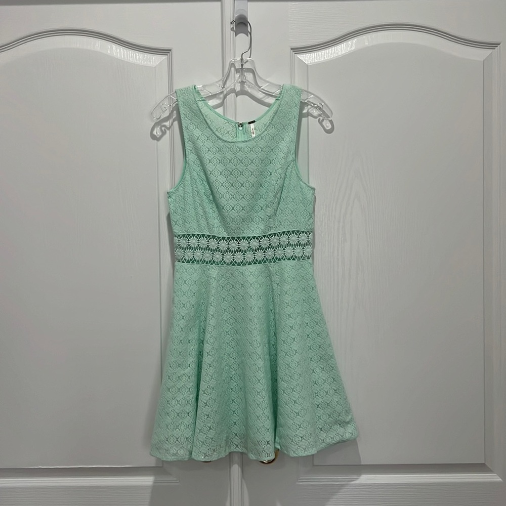 Free People Mint Green A-Line Lace Dress - Size 4